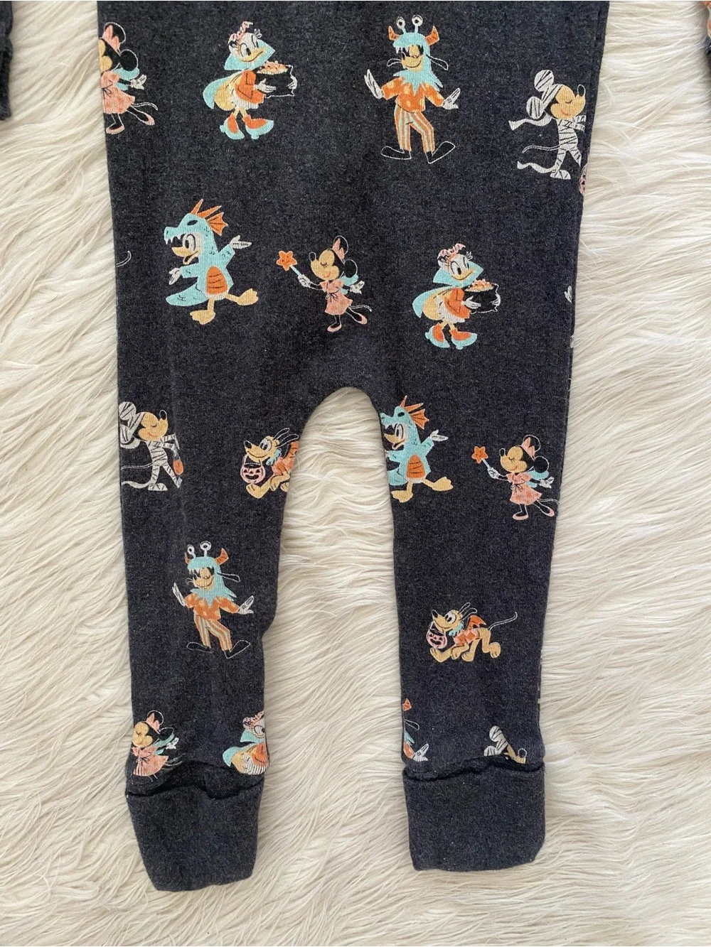 Monica + Andy Disney Mickey Mouse and Friends Halloween Pajama One Piece 12-18M